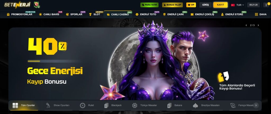 betenerji casino bölümü